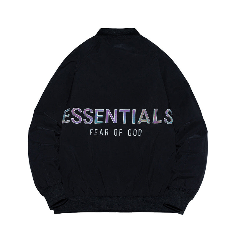 Fog Essentials Varsity Jacket Spring and Autumn Flight Suit Jacket Trendy Hip Hop Baseball Uniform