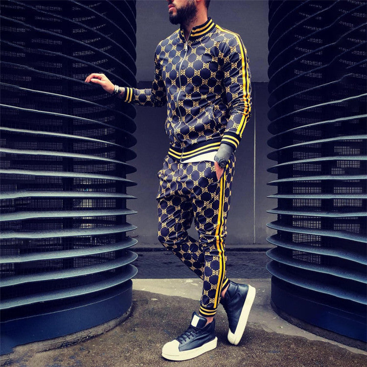 Men Tracksuit Spring and Autumn Fashion Men's Outdoor Leisure Men