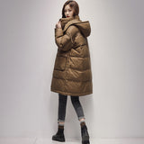 Women Winter Coats Puffer Jacket Down Coat Mid-Length Down Jacket Female Winter White Duck Down Tooling