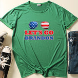 Let'S Go Brandon T Shirt Us Printed Short-Sleeved Top