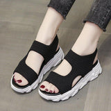 Women Open Toe Sandals Flats Sports Summer Muffin Platform Open Toe Casual Sandals