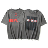 Marilyn Manson T Shirt Lightning Short Sleeve VTG Distressed Fog Loose T-shirt