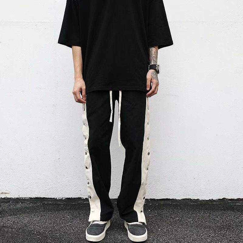 Men Pants Retro Loose Straight Casual Pants Men's Clothing