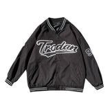 Red Varsity Jacket 1 Spring Vintage Baseball Jacket Men's Casual Loose All-Match Pilot Jacket