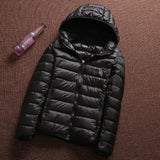 Women Winter Coats Puffer Jacket Down Coat Winter Down Jacket Women Short Hood Outfit Jacket Long-Sleeved Warm