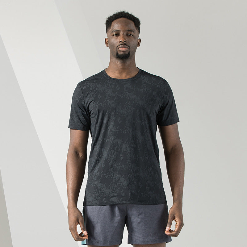 Sweat Wicking Shirt Men Fashion Brands T-shirt Crew Neck Fashion Men's Clothing