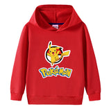 Children Pokemon Pikachu Hoodie Spring and Autumn Boys and Girls Cotton Hooded Sweater