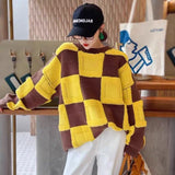 Preppy Aesthetic Sweater Autumn Winter Sweater Simple Loose Sweater for Women