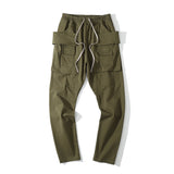 Man Fall Outfits Cargo Pants Functional Overalls Men's Dark High Street Slim Fit Multi-Pocket Casual Trousers
