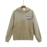 Rrr123 Hoodie Retro Washed Gradient Color Loose-Fitting Hoodie