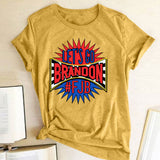 Let's Go Brandon T Shirt Short-Sleeved T-shirt Bottoming Shirt for Women