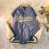 Brown Varsity Jacket Fall Jacket Men's Fashionable All-Match Baseball Uniform Autumn Jacket
