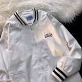 Baby Blue Varsity Jacket Spring Baseball Uniform Trendy Men