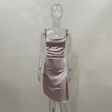 Maddy Euphoria Outfits Suspender Dress Sexy Solid Color Slim Fit
