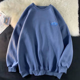Men Sweatshirts Sweater Men's Loose Long Sleeve Printed round Neck Pullover Coat