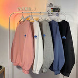 Men Sweatshirts Sweater Men's Loose Long Sleeve Printed round Neck Pullover Coat
