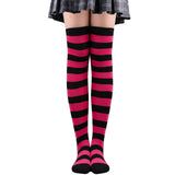 Winter Chunky Cable Thick Knit Thigh High Socks Long Stockings Boot Christmas Stockings Striped Hold-Ups Female Stockings