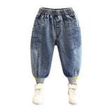 Toddler Boys Pants Boys Spring Clothing Jeans Loose New Fashionable Children's Clothing Handsome Western Style Boy Spring Trousers