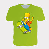 Homer Simpson Shirt Breathable Casual round Neck Short Sleeves T-shirt