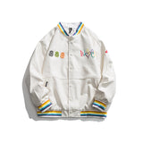 Baby Blue Varsity Jacket Color Letter Printed Baseball Jacket for Men