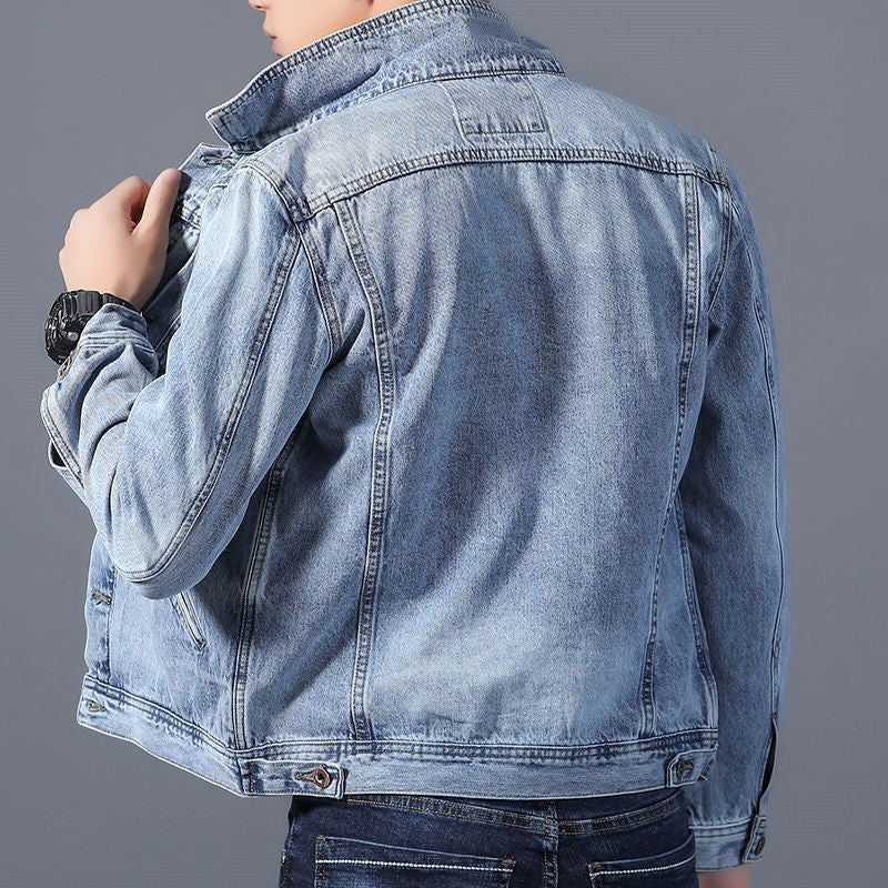 Men Denim Jacket Men's Casual Loose Spring Men's