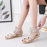 Women Open Toe Sandals Flats Summer Low Top Plus Size Women's Sandals