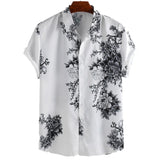 Men Hawaii Shirts Summer Casual Beach Short Sleeve Shirt