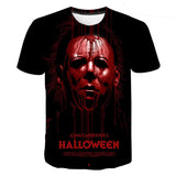Michael Myers T Shirt Short Sleeve round Neck Pullover Men's T-shirt Short Sleeve
