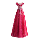 Women'S Evening Dress Ball Gown Princess Quinceanera Wedding Dresses Elegant Wedding Starry Sky Red Evening Dress