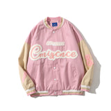 Baby Blue Varsity Jacket Baseball Jacket Men's and Women's Autumn Loose