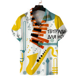 Men Beach T Shirts Men's Spring Leisure Short Sleeve Shirt
