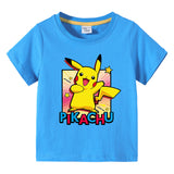 Children Pokemon Pikachu T Shirt Summer Clothing Short Sleeve T-shirt Boy