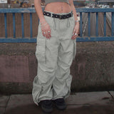 Julia Fox Low Rise Trousers Low Waist Loose Wide-Leg Casual Pants Trousers