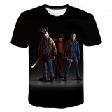 Michael Myers T Shirt Short Sleeve round Neck Pullover Men's T-shirt Short Sleeve
