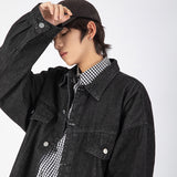 Baggy Jacket Vintage Denim Jacket Men's Autumn Leisure Baseball Uniform