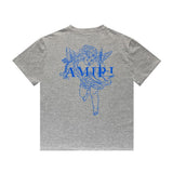 Amiri T Shirt Angel Sketch Printed Casual Hip Hop Short Sleeve T-shirt