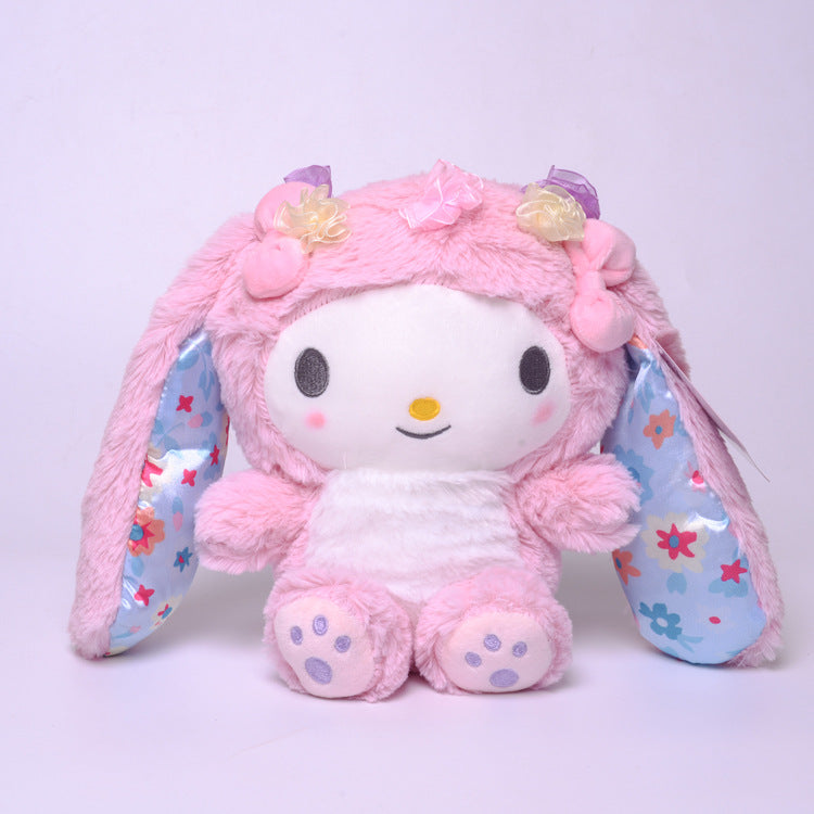 My Melody Plush Japanese Sanrio Series Easter Rabbit Clow M Melody Cinnamon Dog Plush Toy Doll Pendant Kulomi