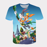 Bugs Bunny Shirt Men'S Short Sleeve Loose Exercise T-Shirt