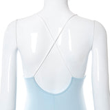 Summer Solid Color Sexy Suspenders Backless Tight Shorts Jumpsuit for Women