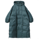 Women Winter Coats Puffer Jacket down Coat Fall Winter Hooded down Jacket Female Leisure Artistic White Duck down Warm Jacket