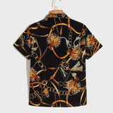 Men Hawaii Shirts Men's Fashion Short Sleeve Shirt