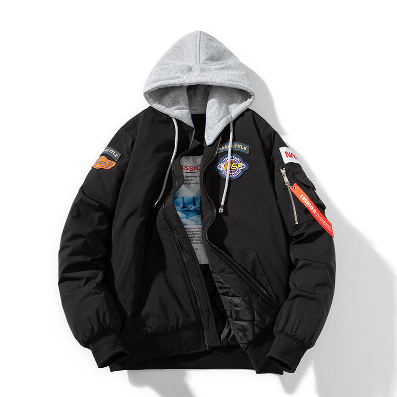 NASA Varsity Jacket Casual Jacket Men's and Women's Loose Embroidered Baseball Uniform