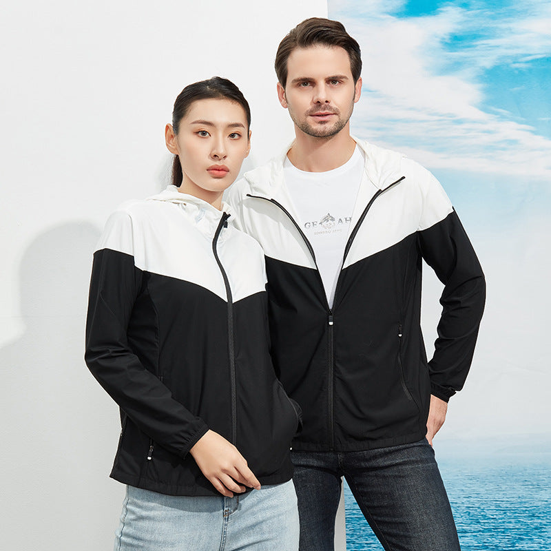 Sun Resistant Clothes Outdoor Ice Silk Cool Feeling High Elastic Skin Windbreaker Couple Style