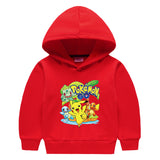 Children Pokemon Pikachu Hoodie Children's Hooded Sweatshirt