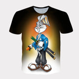Bugs Bunny Shirt Fashion Short Sleeve Printed Cartoon