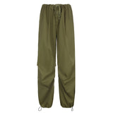 Julia Fox Low Rise Trousers Vintage Casual Loose Track Pants