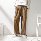 Mens Corduroy Pants Hong Kong Style Pants Men's Autumn Loose Sports Casual Pants