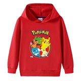 Children Pokemon Pikachu Hoodie Spring and Autumn Cotton Hooded Sweater
