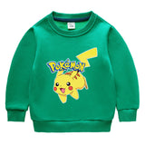 Children Pokemon Pikachu Hoodie Fleece Lined Padded Warm Keeping Sweatshirt