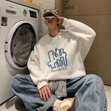 Men Sweatshirts Sweater Men's Spring and Autumn Loose Crew Neck Coat